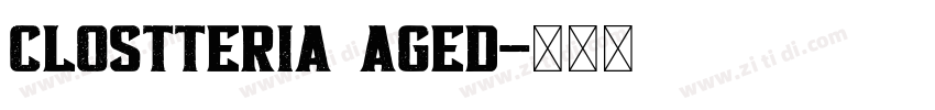 Clostteria Aged字体转换